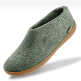Glerups The Shoe Sage-moss - Honey Rubber Sole