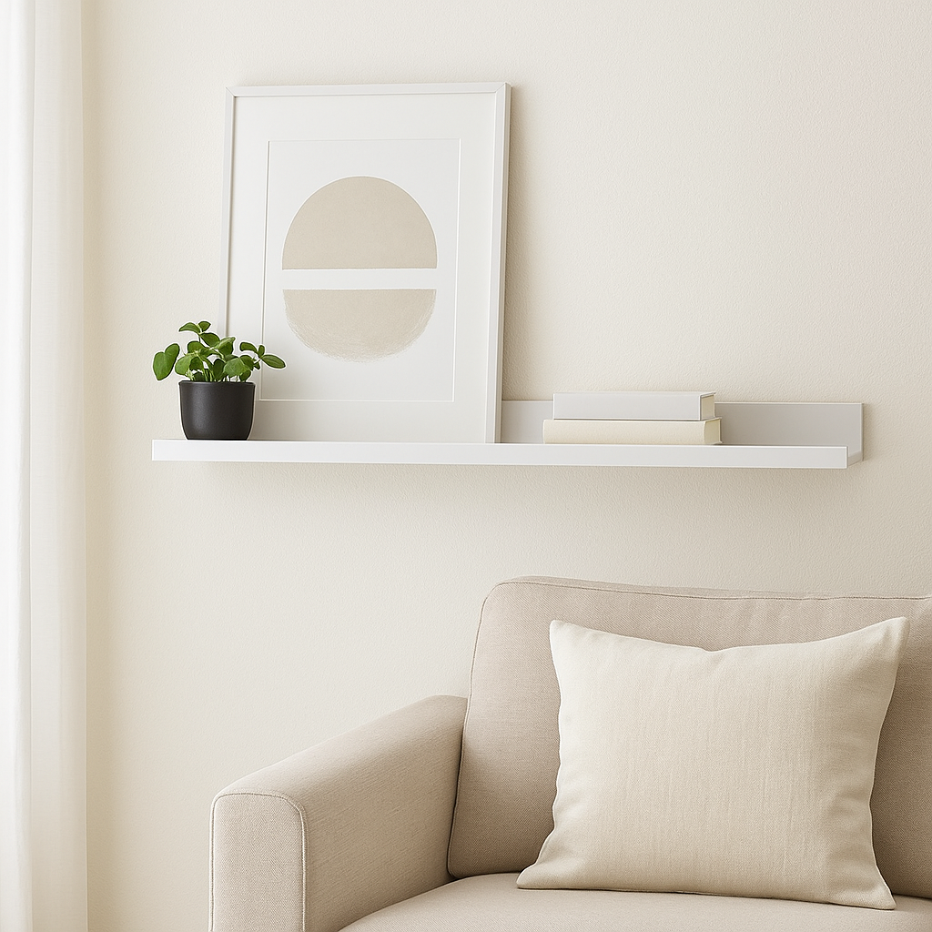 Ikea Mosslanda Picture Ledge, 115cm, White (4389201903681)