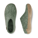 Glerups The Slip On Sage-moss - Leather Sole