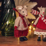 Christmas Mouse with Red Scarf