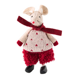 Christmas Mouse with Red Scarf