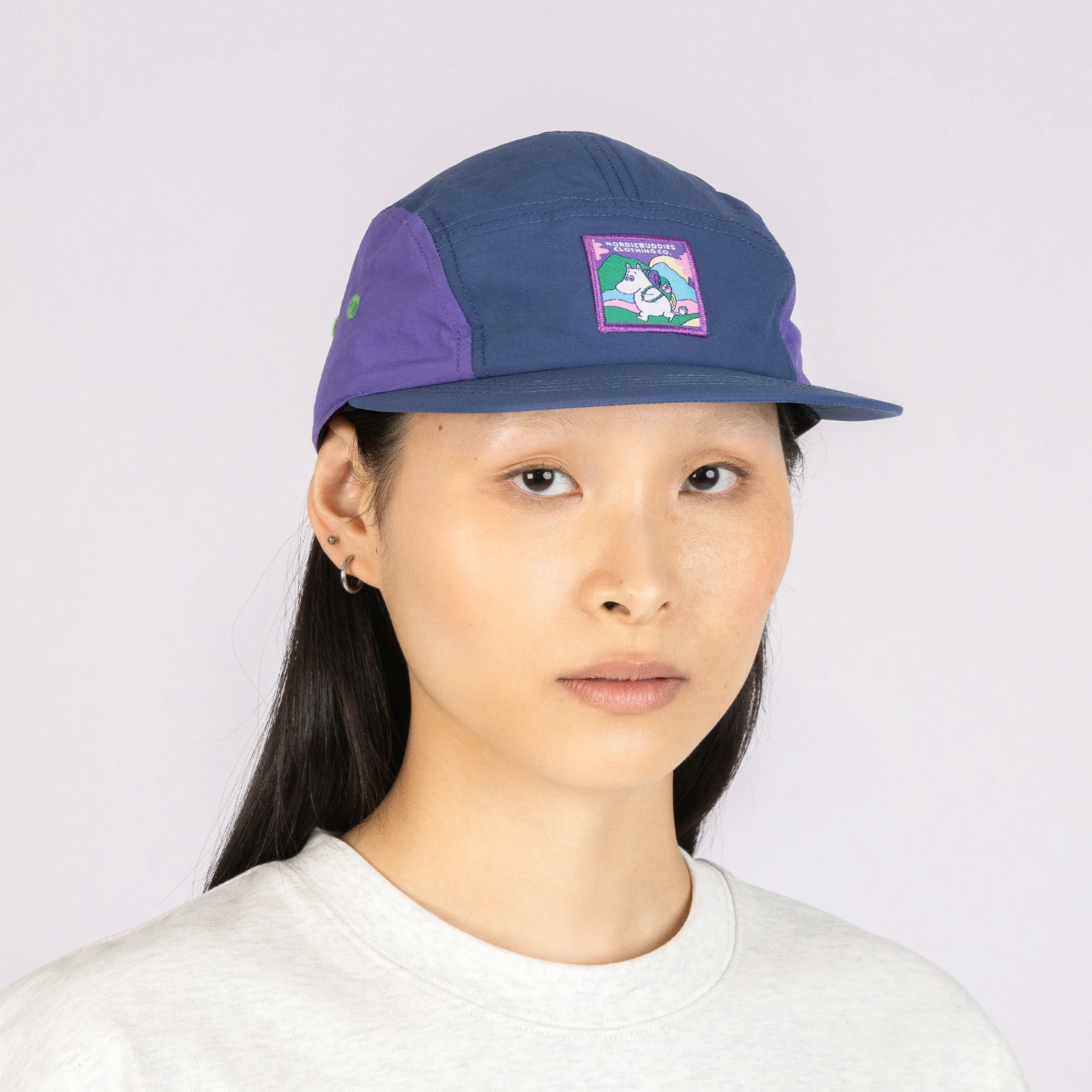 Moomintroll Five Panel Retro Cap, Multi Blue (10241383465247)