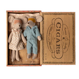 Maileg Mum & Dad Mice in Cigarbox