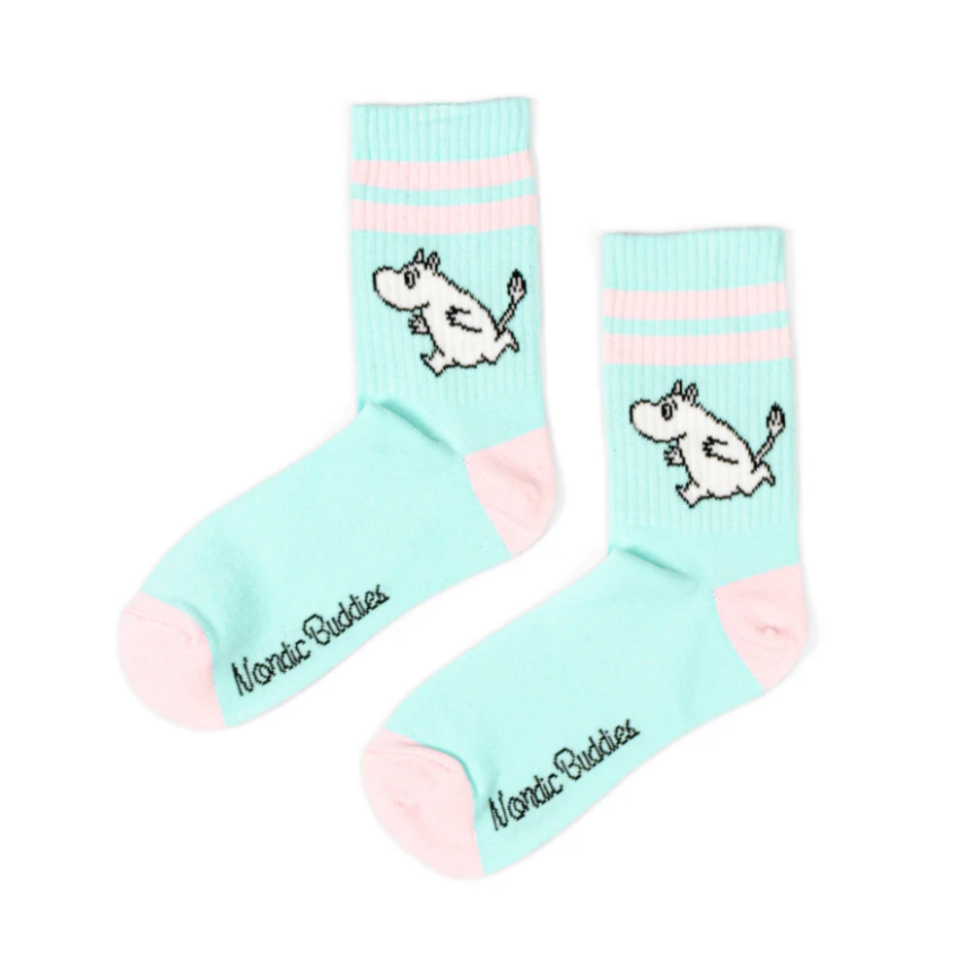 Moomintroll Retro Ladies Socks, Light Blue (8751775482143)