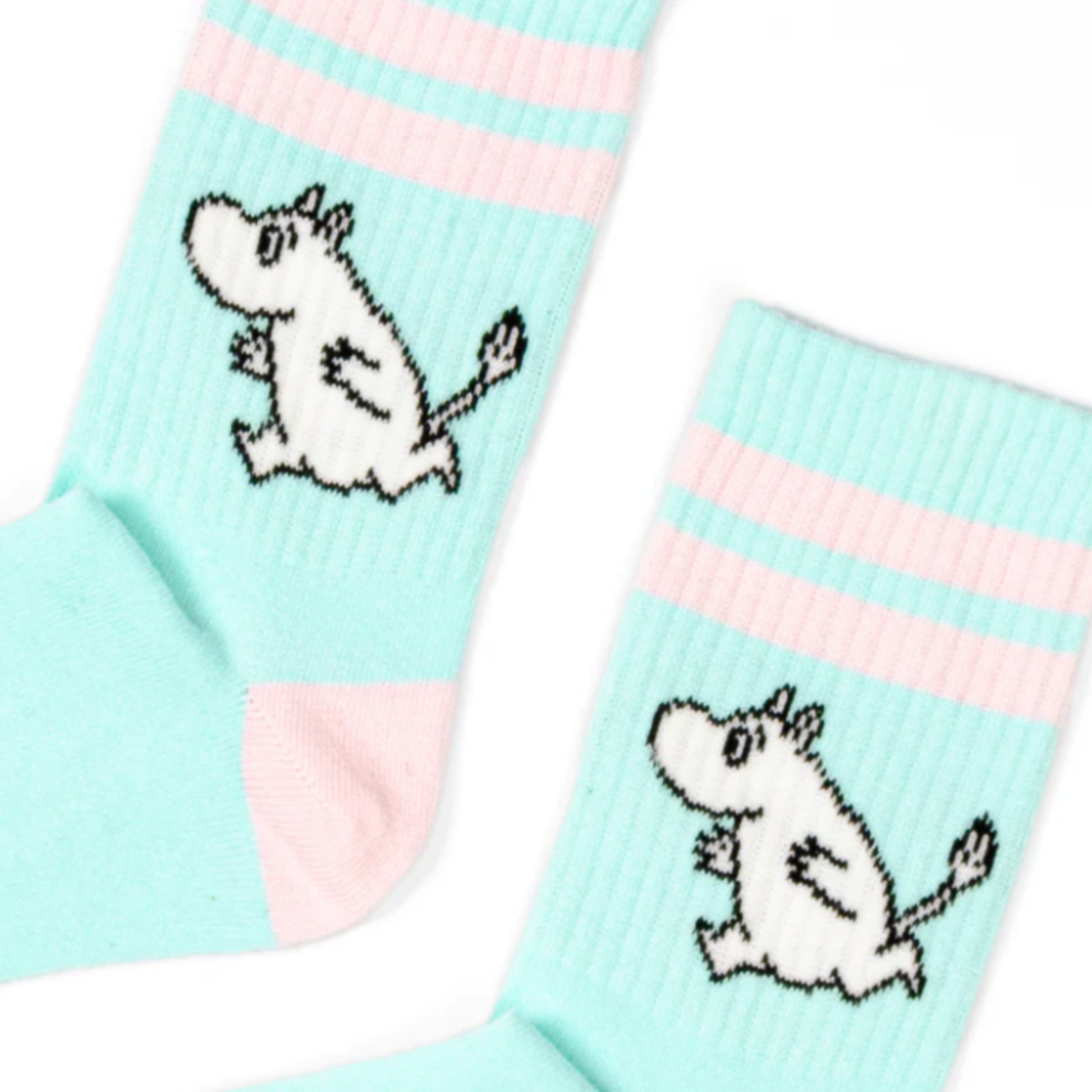 Moomintroll Retro Ladies Socks, Light Blue (8751775482143)