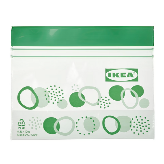 Ikea Istad Zip-Lock Bag, Green 0.3L (8774793003295)