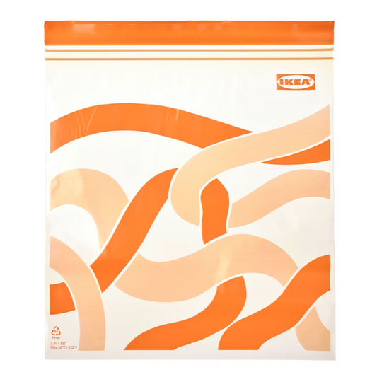 Ikea Istad Zip-Lock Bags, Orange 2.5L (8774856638751)