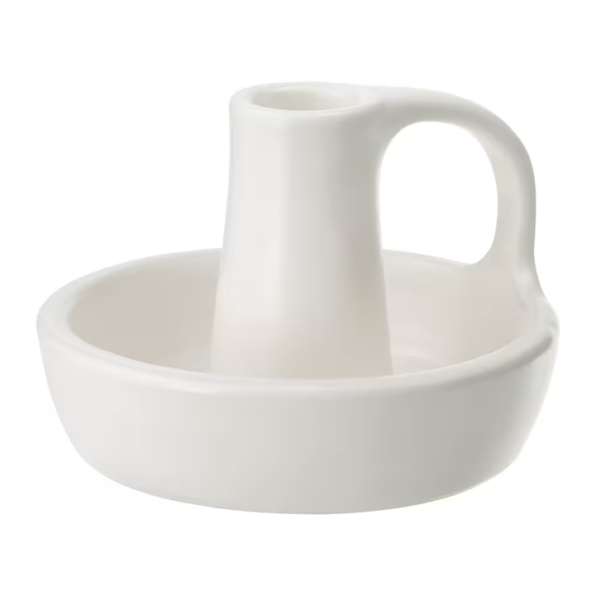 Ikea Godtagbar Candlestick, Ceramic, White (8719293088031)