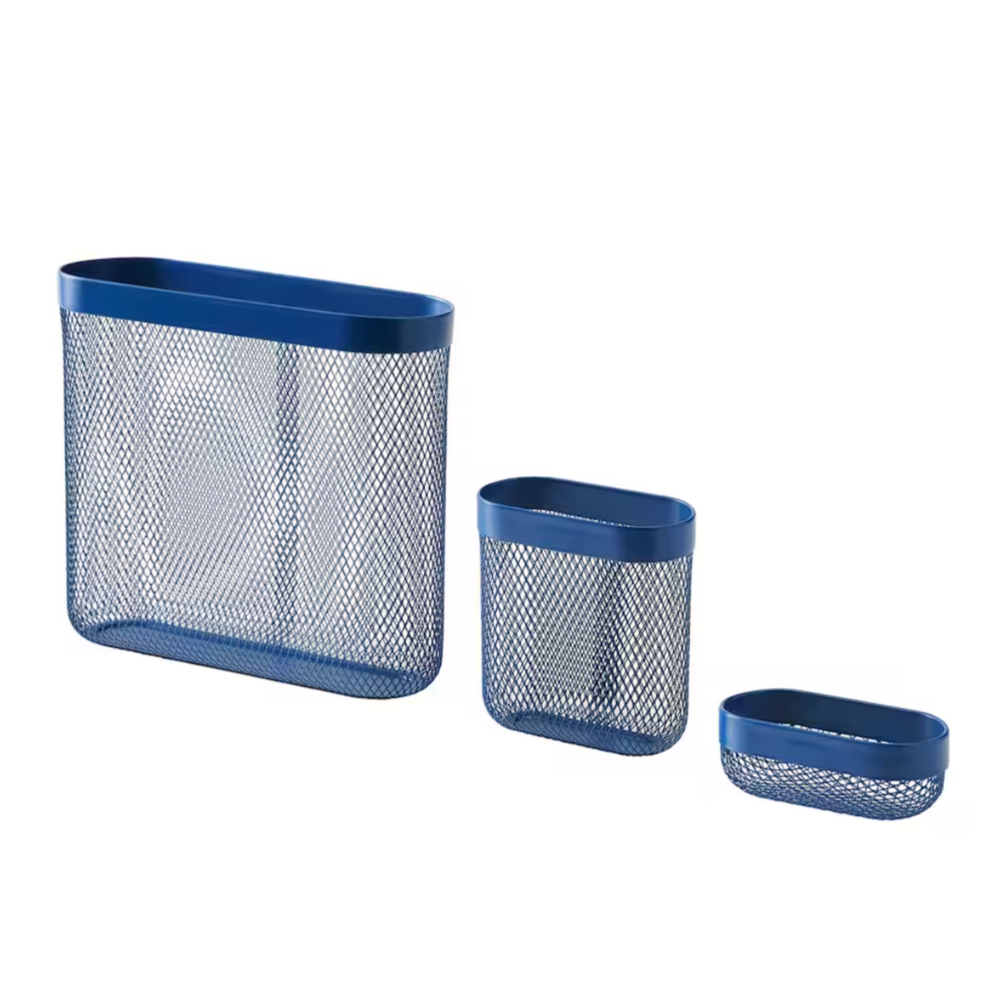 Ikea Skadis Storage Basket, Set of 3, Dark Blue (8805536268575)