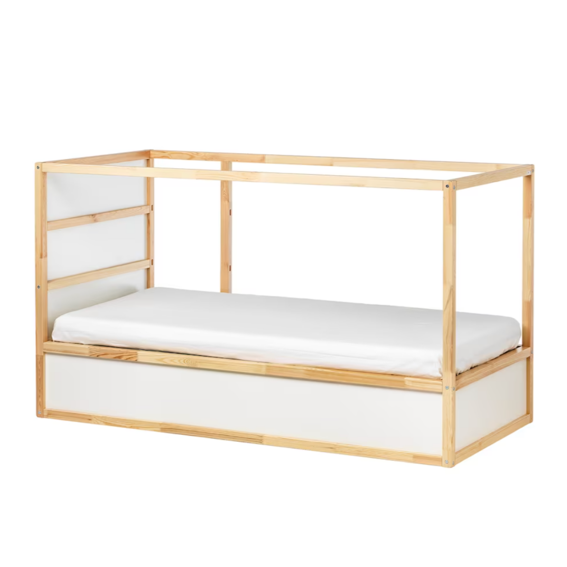 Ikea Kura Reversible Bed, 90x200cm, White / Pine (4247882203201)