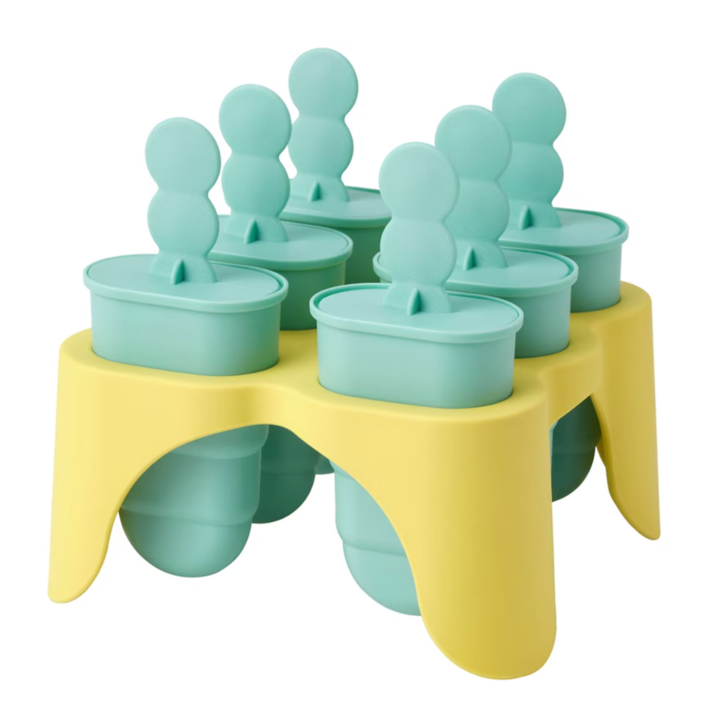 Ikea Uppfylld Ice Lolly Maker, Turquoise/Yellow, 6-Pack (8854603464991)