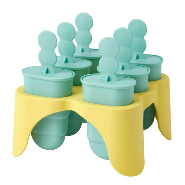 Ikea Uppfylld Ice Lolly Maker Turquoise Yellow 6 Pack Nordic Chill