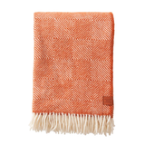 Klippan Gooseye 100% Wool Throw, 130x200cm, Orange