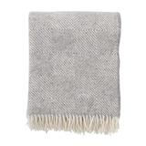 Klippan Gooseye 100% Wool Throw, 130x200cm, Grey