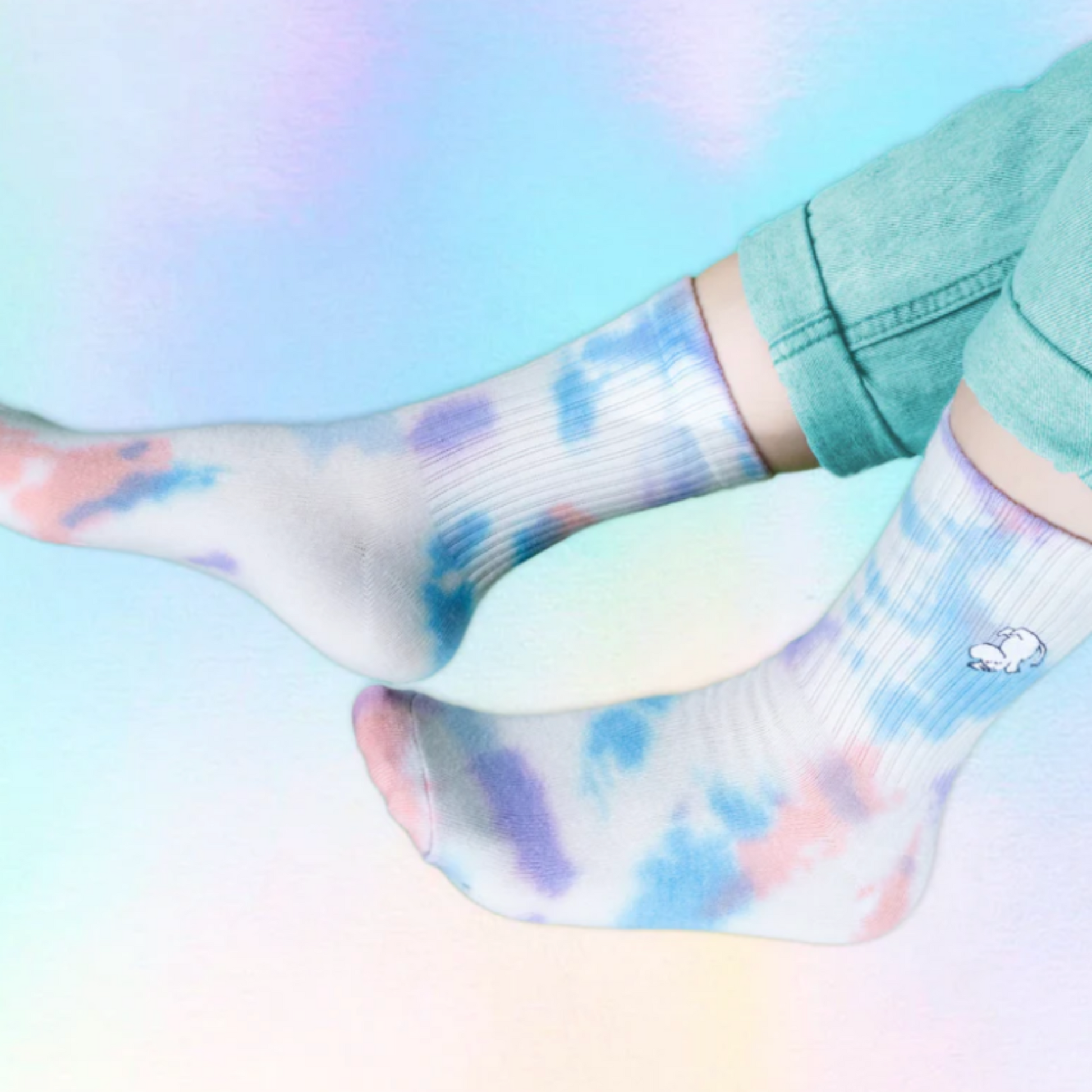 Moomintroll Tie Dye Ladies Socks, Multicolor (8351253496095)