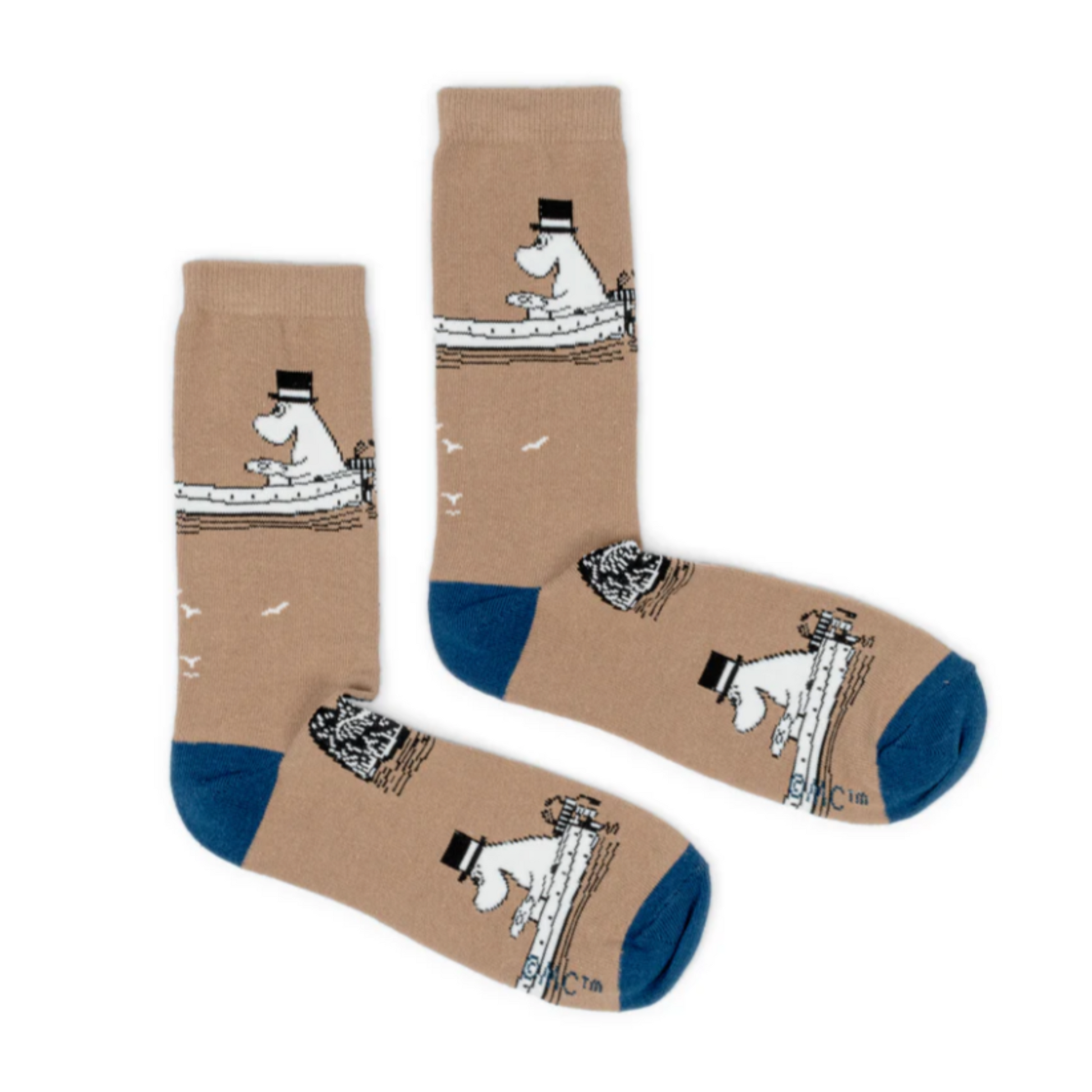 Moominpappa Boating Men Socks, Beige (8351296487711)