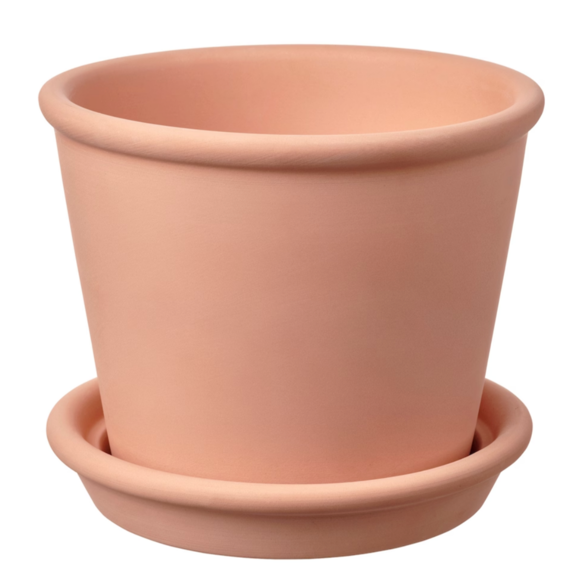 Ikea Muskotblomma Clay Pot with Plate, 12cm (8559111045407)