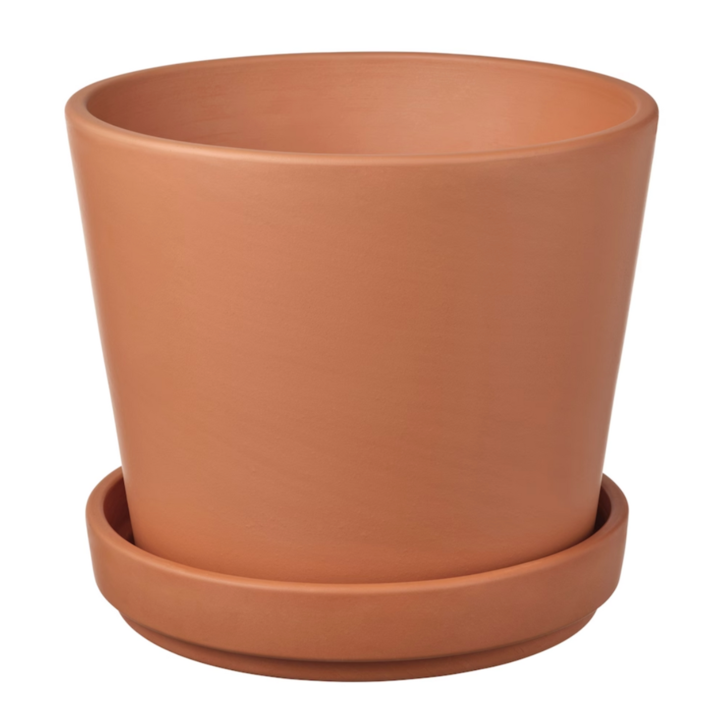 Ikea Brunbar Clay Pot with Plate, 15cm (8559154037023)
