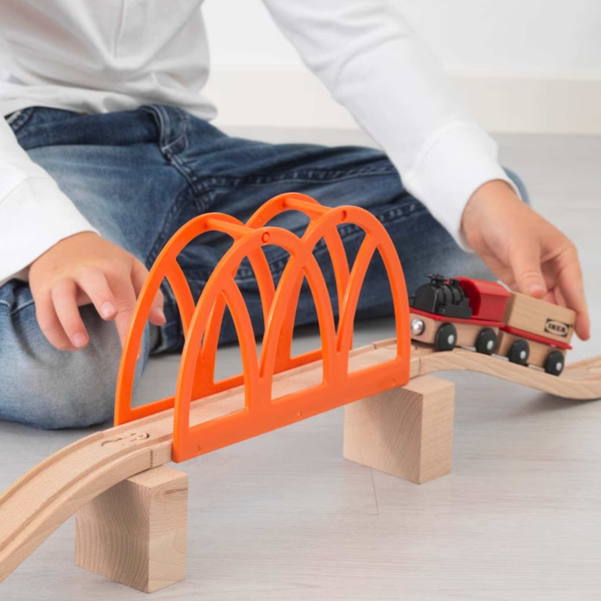 Ikea Lillabo 5 Piece Train Bridge Set Nordic Chill