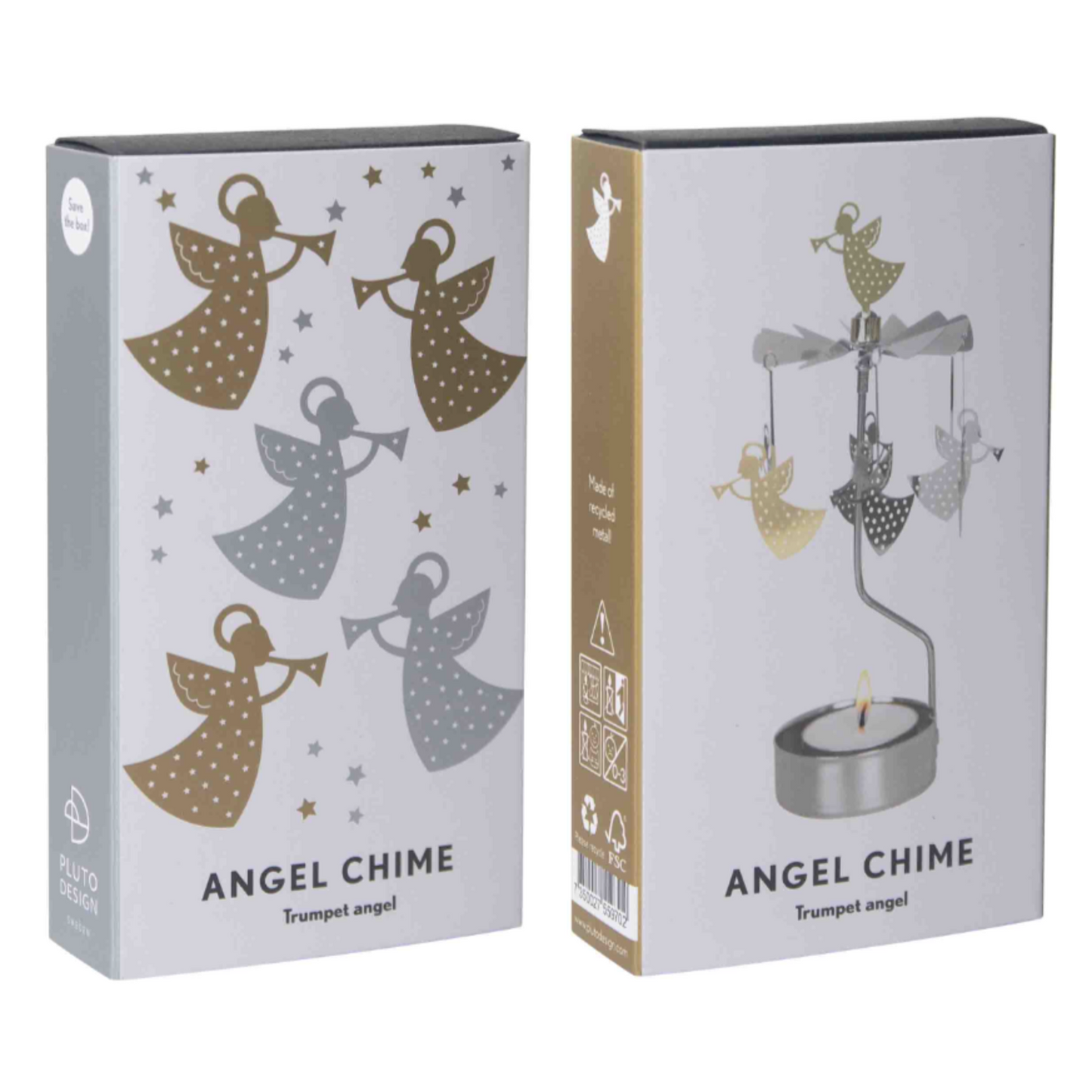 Trump Angel Tea Light Carousel, Silver/Gold (8600960434463)