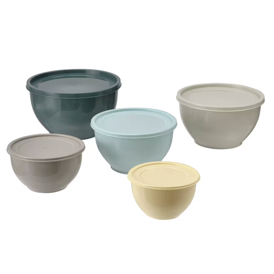 Ikea Garnityren Bowl with Lid, Set of 5 (9139811647775)