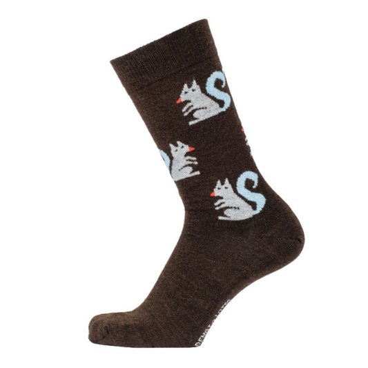 Squirrel Merino Socks, Brown (9209032605983)