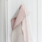Niitty Field Washed Linen Tea Towel, 48x70cm, White-Rose (10224916627743)