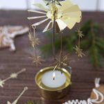 North Star Tea Light Carousel Chime, Gold (9422252343583)