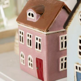 Nyhavn House Tea Light Holder, Pink