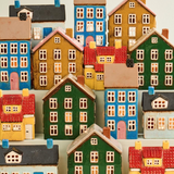 Nyhavn House Tea Light Holder, Red Door