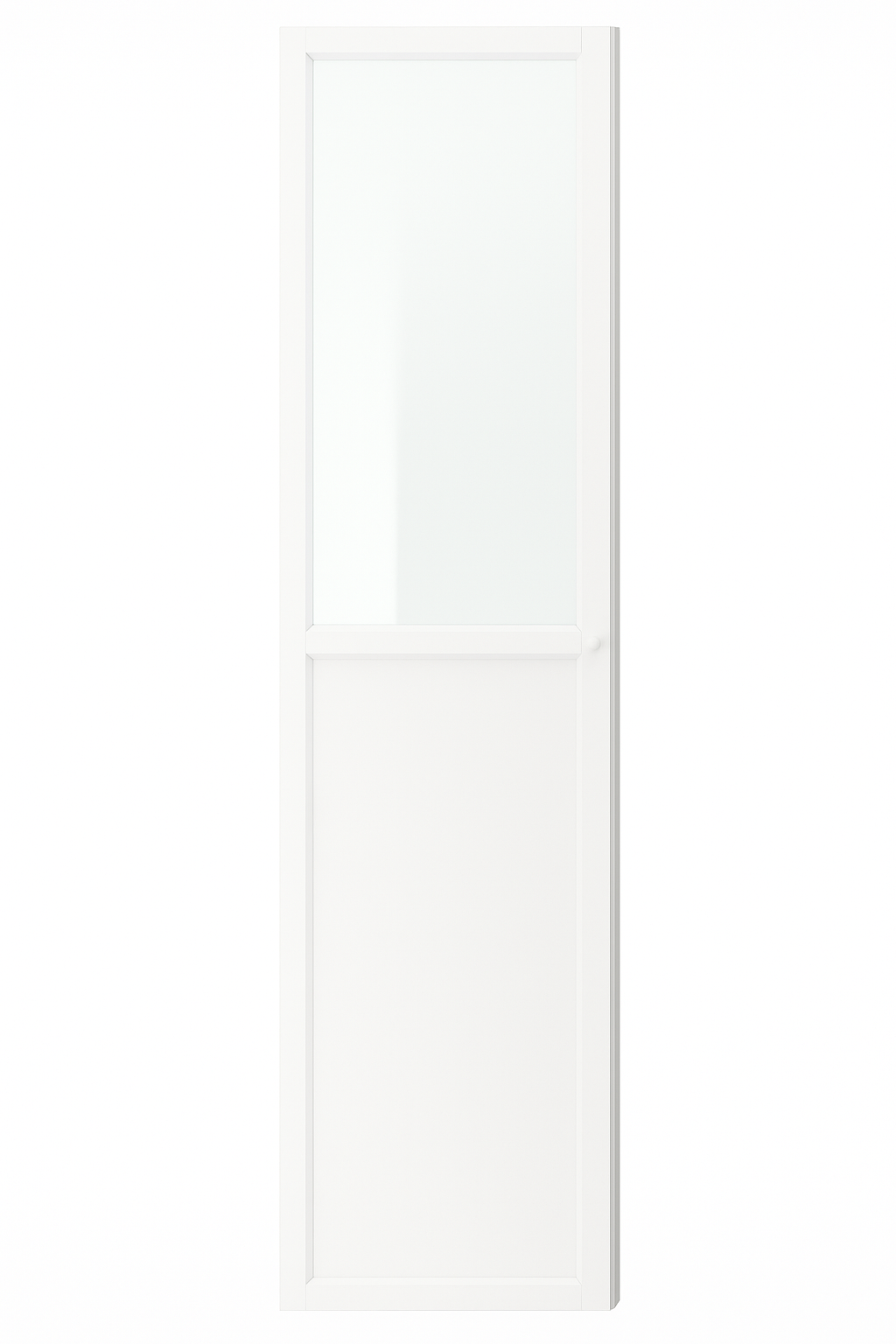 Ikea Billy / Oxberg Half Glass Door, 40x192cm, White (6541175193665)