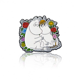 Moomin Pin, Moomin With Snorkmaiden with Flowers