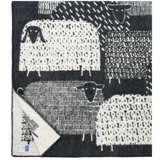Sheep Pakapaat 100% Wool Blanket, Charcoal-Off White