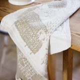 Sheep Päkäpäät Washed Linen Tea Towel, White-Linen