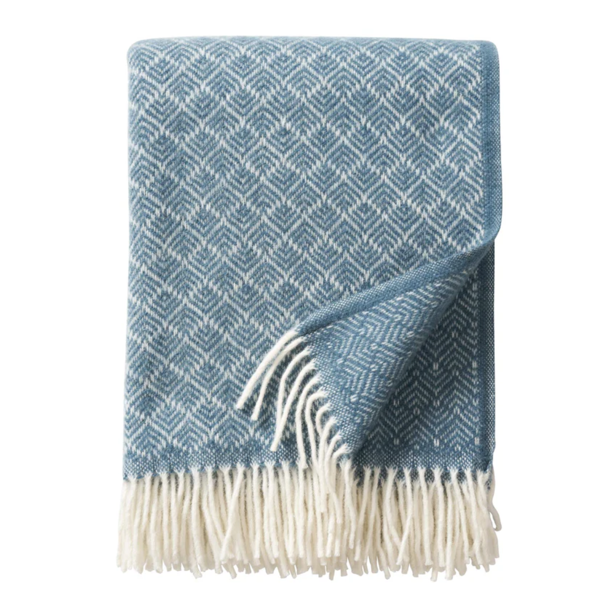 Klippan Pampas 100% Wool Throw, Blue (10064176939295)