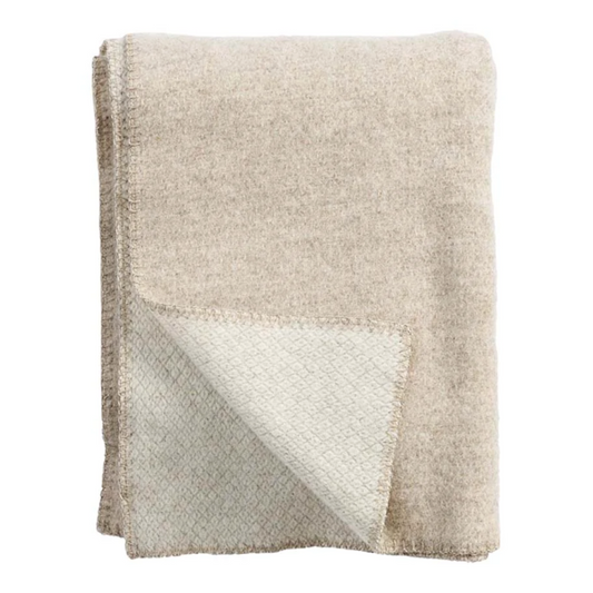 Klippan Premium Peak Merino Wool Blanket, Beige (9196950454559)