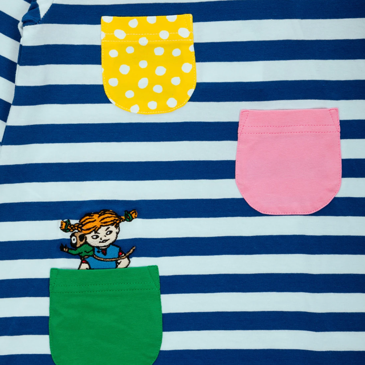 Pippi Longstocking Kids' Dress, Stripes (10211927523615)