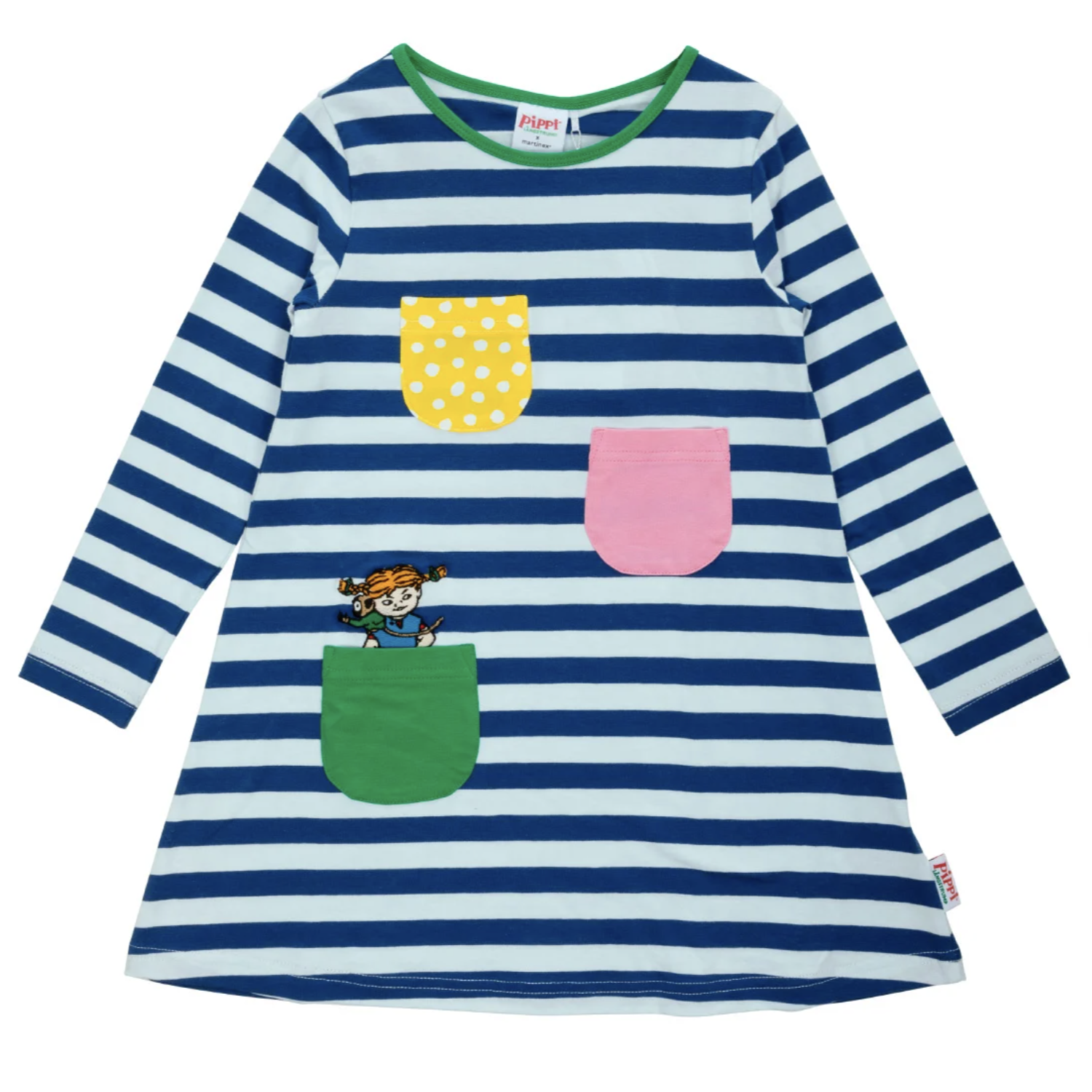 Pippi Longstocking Kids' Dress, Stripes (10211927523615)