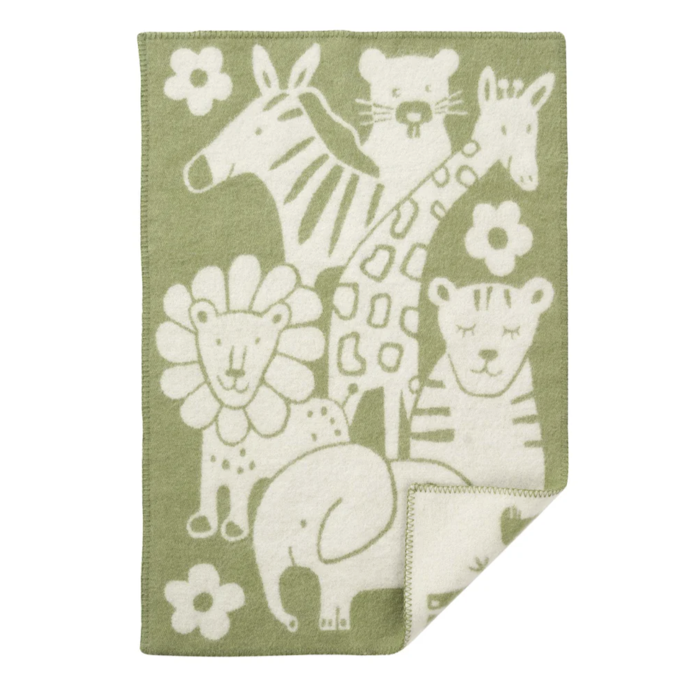 Klippan Picnic 100% Wool Baby Blanket, Green (10239060934943)