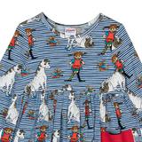 Pippi Longstocking Pippi Pals Kids' Dress, Blue Stripes