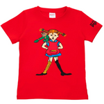 Pippi Longstocking Kid's T-Shirt, Red (10255603204383)