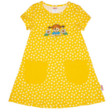Pippi Longstocking Kids' Dress, Speckled Yellow