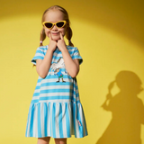 Pippi Longstocking Kids' Dress, Super Strong Blue