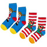 Pippi Socks Kids Socks - Double Pack, Blue/Red