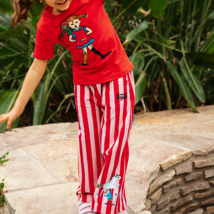 Pippi Longstocking Super Strong Kids' Culottes, Red-Pink (10255598977311)