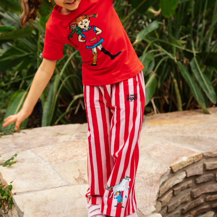 Pippi Longstocking Kid's T-Shirt, Red (10255603204383)