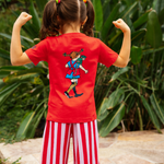 Pippi Longstocking Kid's T-Shirt, Red (10255603204383)