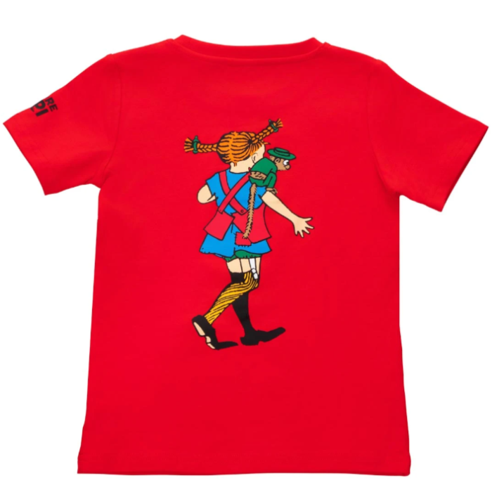 Pippi Longstocking Kid's T-Shirt, Red (10255603204383)