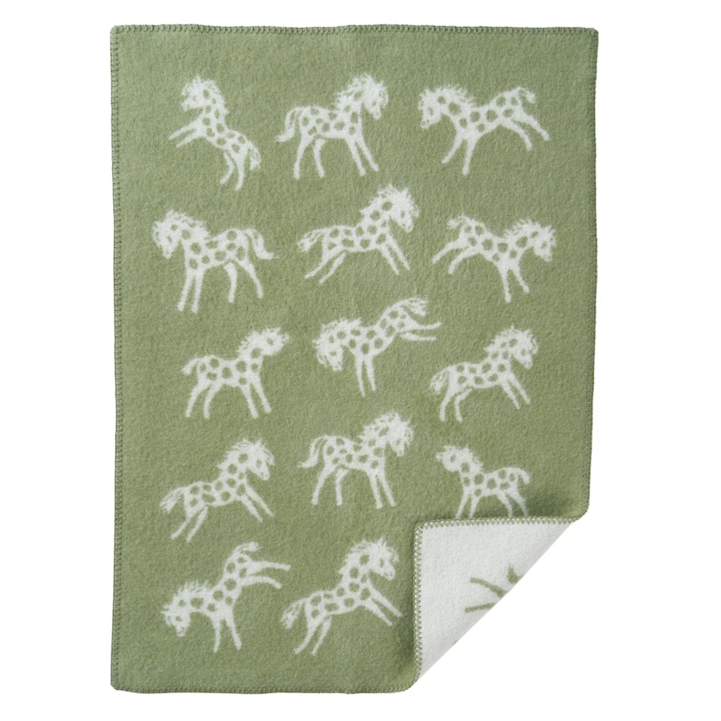 Klippan Premium 100% Wool Baby Blanket Pony, Faded Sage (10239065063711)