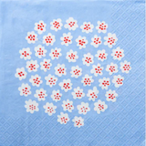 Marimekko Flower Boquet Serviette 20-Pack, Large Light Blue